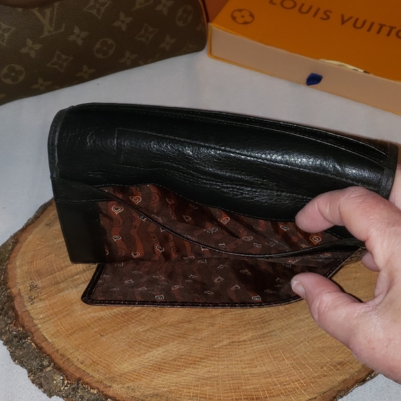Brighton Leather Black & Faux Alligator Brown Trifold Wallet Free With Purchase - Picture 8 of 11